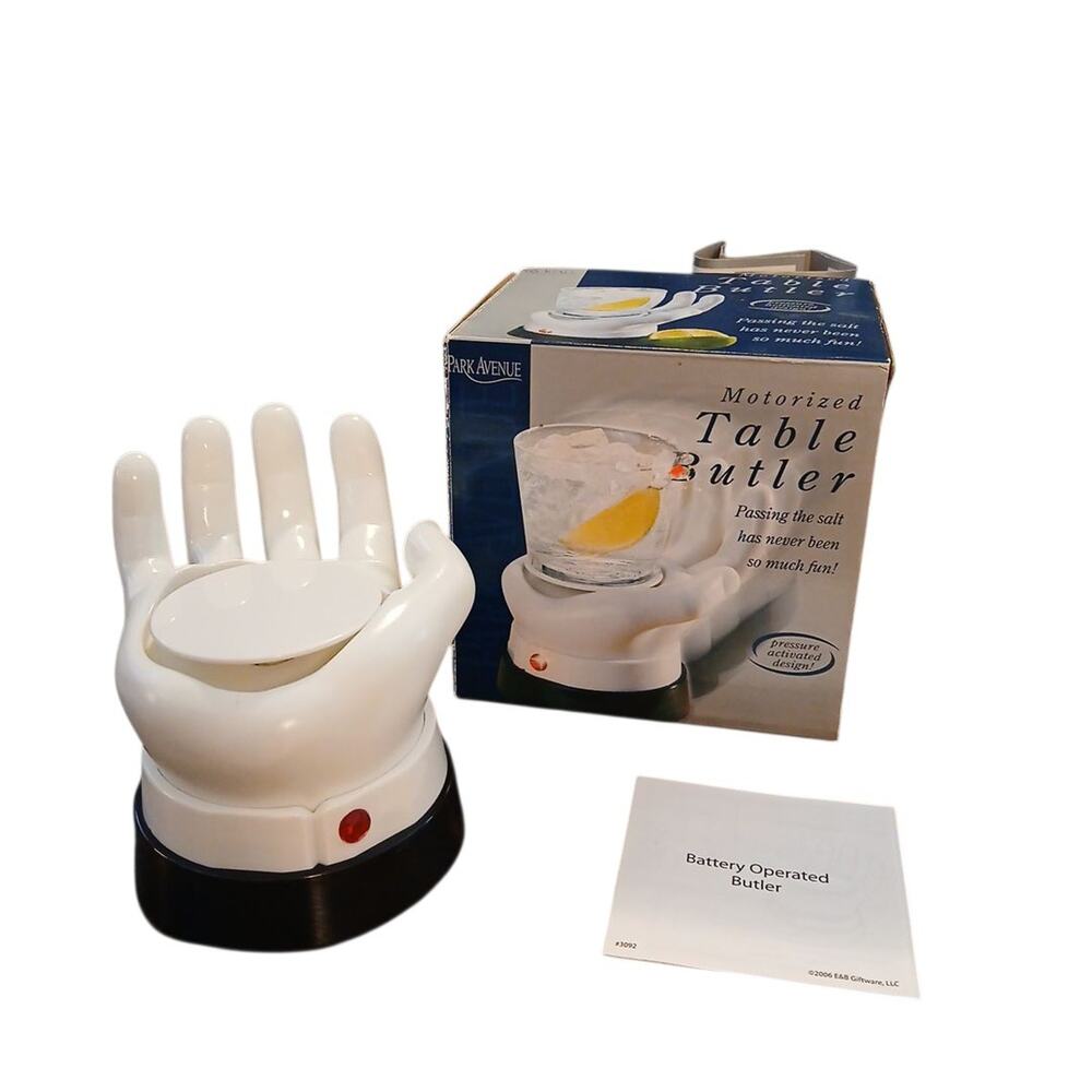 Motorized Table Butler Hand Drink Snack Server Park Avenue 2006 In Box Gift READ